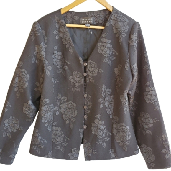 Spencer Jeremy Floral Blazer Jacket Sz 10 - Picture 3 of 9
